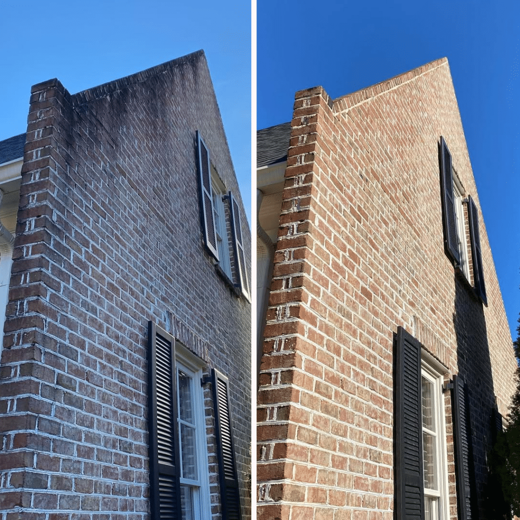 southern power wash brick house washing service